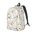 thumbnail image 2 of Balery Wildflower Watercolor Vintage Canvas Backpack for Men and Women - Large Capacity, Durable Travel Laptop Bag for School, Work, Hiking, and Outdoor Activities, 2 of 7