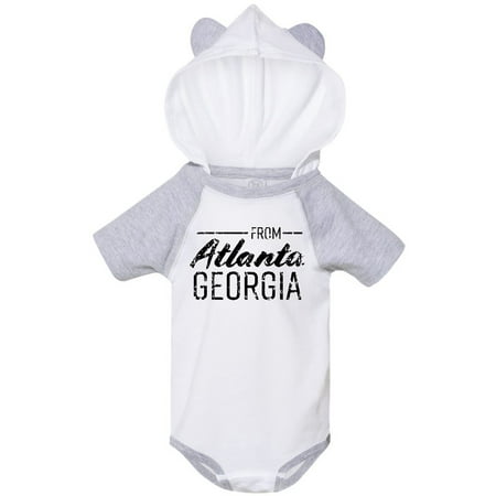 

Inktastic From Atlanta Georgia in Black Distressed Text Gift Baby Boy or Baby Girl Bodysuit