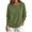 Army Green, variant on Womens Basic Solid Color Crew Neck Button Sweatshirts Casual Loose Long Sleeve Fall Pullover Tops