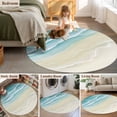thumbnail image 5 of Round Rug 6Ft Washable Non-Slip, Teal Beach Coastal Circle Area Rugs for Living Room Bedroom, Summer Ocean Nautical Seaside Indoor Floor Mats Carpet Runner for Home Decor Aesthetic, 5 of 8