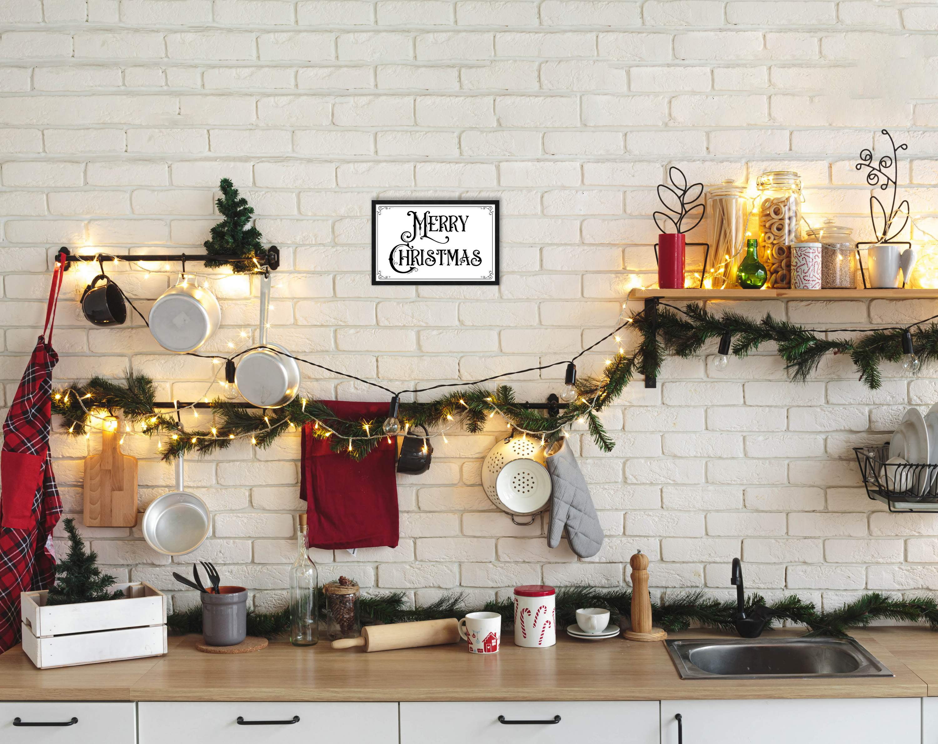 Vintage Merry Christmas 9.5
