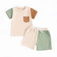 thumbnail image 4 of NOLDARES Toddler Baby Boy Summer Clothes Letter Graphic Short Sleeve Shirt T-Shirt Tops + Casual Shorts Outfit Set Blazer,18-24 M, 4 of 4