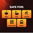 thumbnail image 2 of Fire Water Max Drain Clog Dissolver, Hair Clog Liquid Cleaner & Remover for Any Sink Shower Tub Pipe Drains Septic Safe, 5X Faster Action, 1 Quart, 2 of 6