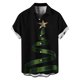 thumbnail image 2 of Blusa y camisa de manga corta con cuello vuelto para hombre, blusa informal de moda con cuello vuelto, blusa estampada de manga corta con botones, blusa de poliéster para hombre, 2 of 5