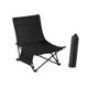 thumbnail image 2 of Silla plegable para acampar, silla plegable, estructura estable con bolsillo, silla de playa, silla lunar para exteriores, para jardín, patio, picnic Negro, 2 of 8