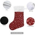 thumbnail image 3 of GZHJMY 1Pack Christmas Stocking , Christmas Snowflake Red Xmas Stockings and Plush Fur Cuff Stockings Fireplace Decorations for Family Holiday Xmas Party Decorations, 3 of 7