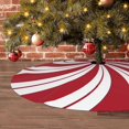 thumbnail image 5 of Traditional Christmas Tree Skirt with Swirl Peppermint Candy Design Holiday Party Decoration, 5 of 7