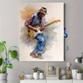 thumbnail image 4 of Blues Guitarist Portrait Canvas Print，Music Wall Art for Living Room Bedroom Office Music Studio Bar, 4 of 8