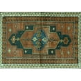 thumbnail image 1 of Ahgly Company Indoor Rectangle Persian Turquoise Blue Traditional Area Rugs, 5' x 7', 1 of 4