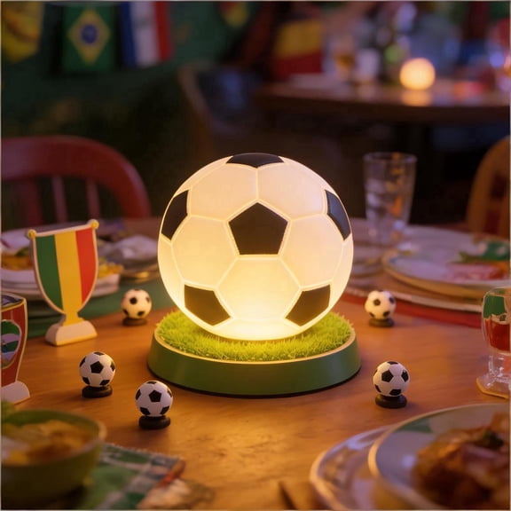 Soccer Night Light for Boys, Adjustable and Color-Chan Silicone Night Lamp, Nursery Bedroom Soccer Lamp Party Decoration, Rechargeable Silicone Night Light Home Decor Birthday Festival Gifts for Kids