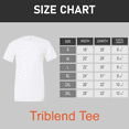 thumbnail image 2 of BELLA + CANVAS Triblend T-Shirt for Men, Short Sleeve Crew Neck Modarn Fit Tee, Solid White, S, 2 of 4
