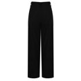 thumbnail image 6 of Cagogo Women Wide Leg Corduroy Trousers High Waisted Loose Long Pants with Pockets Casual Palazzo Work Lounge Streetwear, Black M, 6 of 8