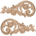 thumbnail image 2 of Ekena Millwork 9 3/4"W x 4 3/4"H x 3/4"D (Each Side) Medium Rose Scrolls (Pair), Cherry, 2 of 4