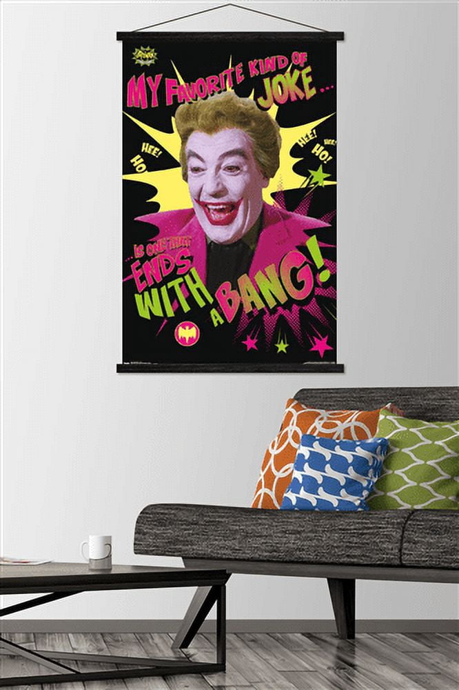 DC Comics TV - Batman TV Series - Joker Wall Poster with Wooden Magnetic Frame, 22.375" x 34"