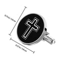 thumbnail image 2 of Moluckfu 1Par Botones Para De Con Cruz Negro Accesorios Masculina, 2 of 8