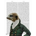 thumbnail image 2 of Fab Funky 20x24 Black Ornate Wood Framed with Double Matting Museum Art Print Titled - Dandy Meerkat Portrait, 2 of 4