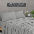 thumbnail image 6 of ROYALE LINENS 300 Thread Count 100% Long Staple Combed Cotton Flat Sheet - Super Soft - Top Sheet - Queen Flat Sheet Sold Separately - Breathable, Cool & Crisp Percale Flat Sheet Only (Queen, Silver), 6 of 10