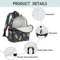 thumbnail image 4 of Space Dinosaur Pattern Cute School Backpack Bag for School with Padded Back and Adjustable Shoulder Straps 15.25"x11.5"x5.25", 4 of 5