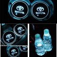 thumbnail image 1 of Paquete de 2 almohadillas LED para parachoques de coche, atmósfera de coche de montaña rusa con carga USB que cambia de 7 colores (Toyota), 1 of 5