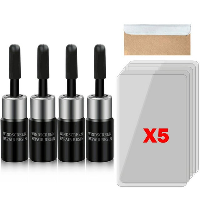 4Pack Automotive Glass Nano Repair Fluid Car Windshield Resin Crack Tool Kit