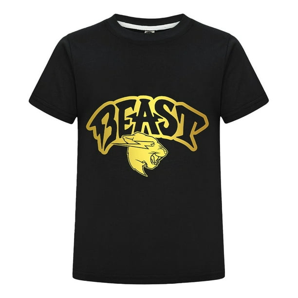 Playera Infantil MrBeast Azul Niño Niña Estilo Verano Ropa Casual Algodón Estampado Regalo Juvenil Fans Moda Cómoda Diario