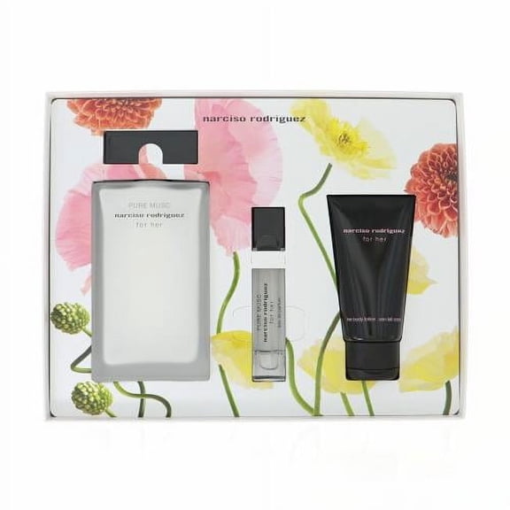 Narciso Rodriguez Pure Musc Women 3 Piece Gift Set - 3.3 Oz Eau De Parfum Spray By Narciso Rodriguez