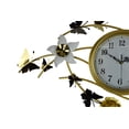 thumbnail image 7 of 39" Metal Gold and White Butterfly and Flower Wall Clock, 7 of 7