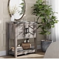 thumbnail image 2 of Wampat Modern Farmhouse Buffet Cabinet, Wood Sideboard with Cabinet & Open Storage for Living Room, 2 of 6