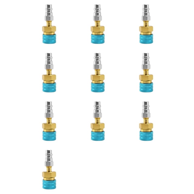 10X R1234Yf A R134a Acoplador Rápido de Lado Bajo, R12 A R134a Conector de Adaptador de Manguera para Aire Acondicionado del Automóvil Carga de Ac