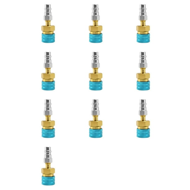 10X R1234Yf A R134a Acoplador Rápido de Lado Bajo, R12 A R134a Conector de Adaptador de Manguera para Aire Acondicionado del Automóvil Carga de Ac