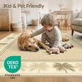 thumbnail image 4 of ODIKA Herringbone Field Panel Border Inspired Subtle Tonal Stripe Sisal Flowing for Dining Room, Under Table, Office, Non-Slip Chair-Friendly Floor, 4 of 7