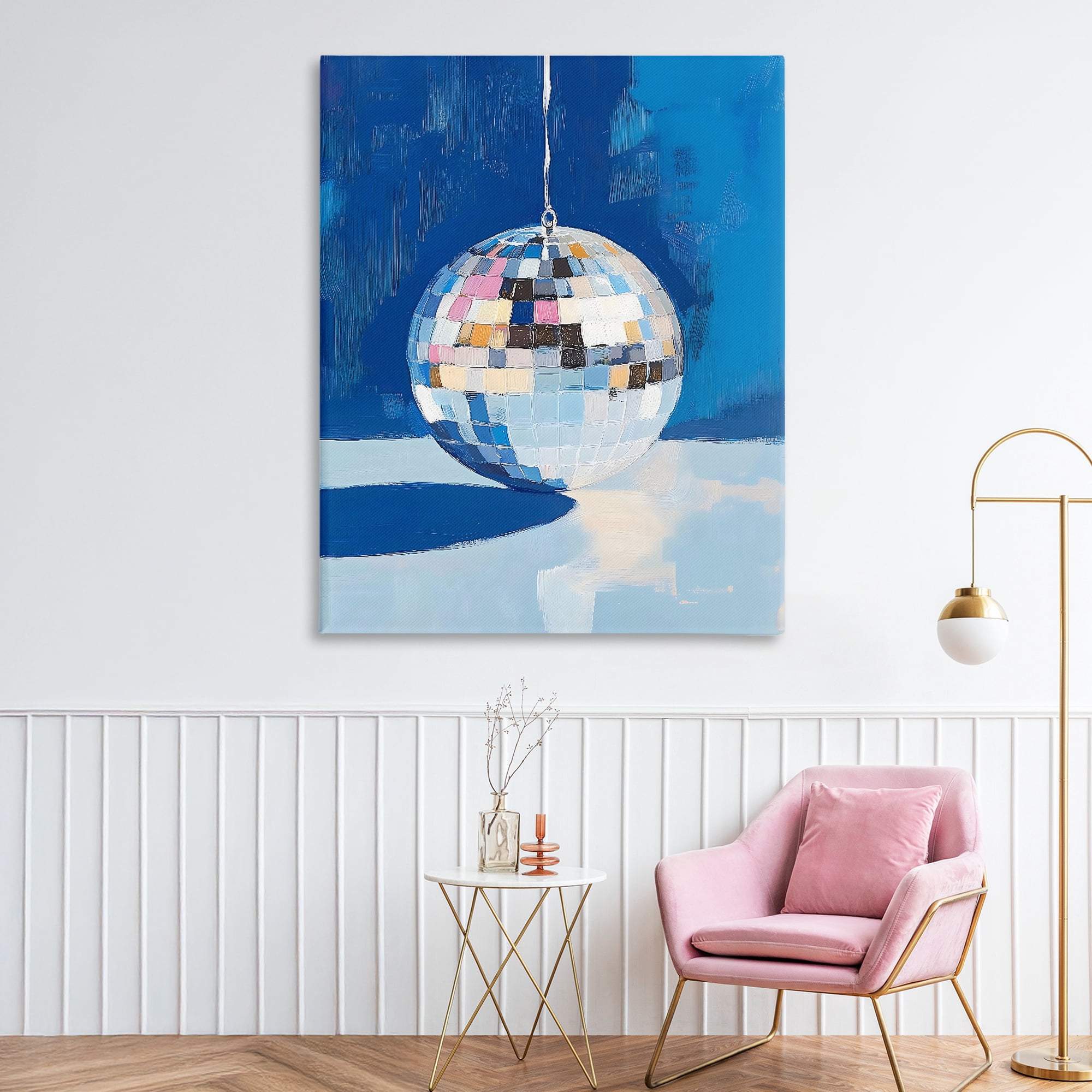 Stupell Industries Silver Dance Disco Ball Canvas Wall Art, design by The Prints Vibe