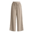 thumbnail image 5 of Antinious Women Mid Waist Striped Pocket Drawstring Extended Leisure Full Length Pants, 5 of 5