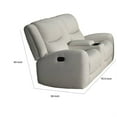 thumbnail image 5 of Gira Manual Recliner Loveseat with Center Console, 79 Inch, Wood, Beige, 5 of 6