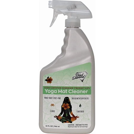 Yoga Mat Spray Cleaner: USDA Certified BIOBASED- Essential Oils Safe for All Type of Materials Exercise Pilates or Workout Mats. (1 quart)