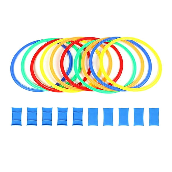 Hopscotch Ring Set With 10 Hoops And 10 Connectors For Boys And Girls Hopscotch Outdoor Toy 12er Pack