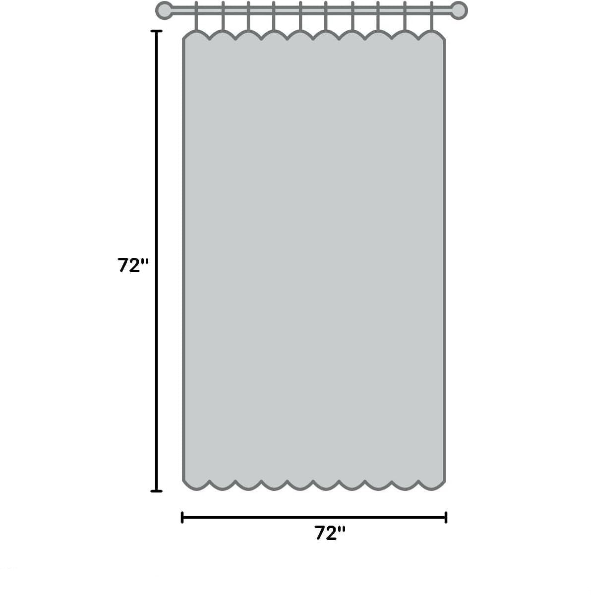 Zrodlmo Linen Textured Cloth Shower Curtain with hooks,Water-Repellent Washable Bathroom Curtain, 72" x 72", Khaki