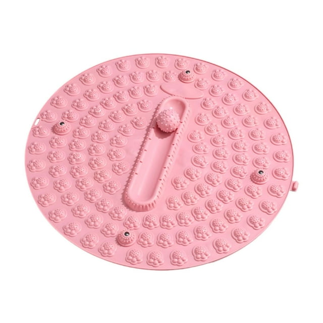 Tachiuwa Foot Massage Mat Acupressure Mat for Travel Long Sitting Worker Home Gym Use Pink