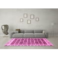 thumbnail image 3 of Ahgly Company Indoor Square Abstract Pink Modern Area Rugs, 6' Square, 3 of 4