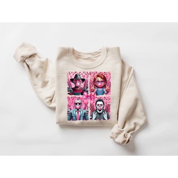 Horror Valentine Sweatshirt, Valentine's Day Shirts, Trendy Valentine Shirt, Valentine's Day Gift, Gift for Her, Funny Valentines Day Hoodie