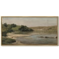 thumbnail image 4 of Drsoum Large 20x40in Natural Framed Vintage Landscape Mountain River Decor for Bedroom Office Hallway Decor, 4 of 7