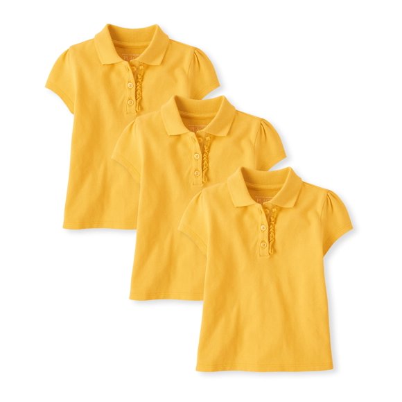 Camiseta Polo para Niña de 5 Años, Pack de 3, Amarilla – The Children’s Place