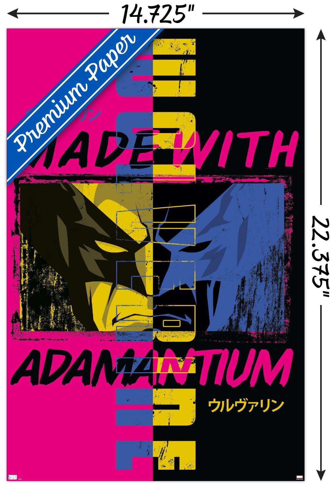Marvel Comics - Wolverine - Made With Adamantium Wall Poster, 14.725" x 22.375"