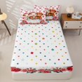 thumbnail image 4 of Homewish Red Flowers Blossom Zipper Twin Comforter Sets with Fitted Sheet and 2 Pillowcases,Cute Farm Highland Cow Zipper Bedding Set For Men Women,Reversible,4-Piece, 4 of 7