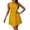 Yellow, variant on Lenago Dresses for Women Short Sleeve Midi A-Line Dress Casual Solid Color Loose Linen Round Neck Shirt Dress