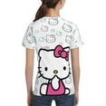 thumbnail image 6 of Hello Kitty T Shirts For Girls Boys, 3d Print Cartoon Graphics T Shirt, Youth Crewneck T-Shirt, Unisex Short Sleeve Top Tees Age 4-16 Years, 6 of 7