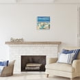 thumbnail image 2 of Stupell Industries Beach Umbrellas on Shore Nature Painting White Framed Art Print Wall Art, 17 x 17, 2 of 8