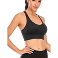 thumbnail image 2 of FANNYC 1-3 Pcs Sports Bra High Support For Women Racerback Padded Sports Bra Stretch Comfort Longline Yoga Bra Crop Top Push Up Bras For Gym Workout Fitness Running Activewear, 2 of 6