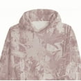 thumbnail image 2 of Camo Hoodies Cute Sweatshirt Pink Maple Leaf Print Sweatshirts Classic Pullover with Pocket for Women (Size:S-2XL), 2 of 5