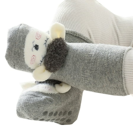 

Zlekejiko Infants Toddlers Winter Floor Socks Thickened Autumn And Winter Warm Lamb Mid Calf Socks Children s Socks